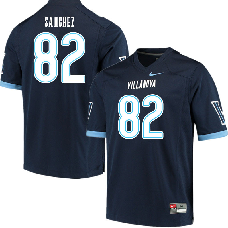 Men #82 Jaylan Sanchez Villanova Wildcats College Football Jerseys Sale-Navy